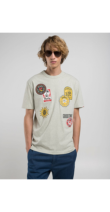 リラックスフィット HAWAIANパッチプリントTシャツ 詳細画像